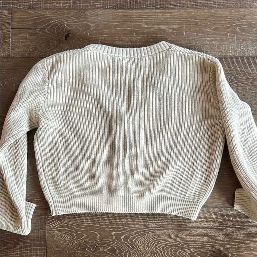Brandy Melville Cream Cropped Cardigan Sweater - Picture 6 of 6